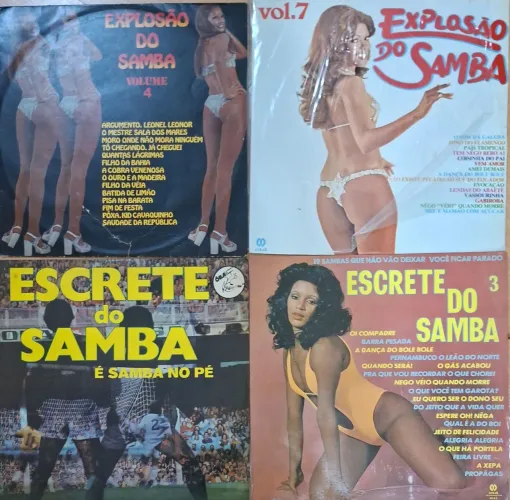 4 LPs Explosão do Samba e Escrete. Do Samba