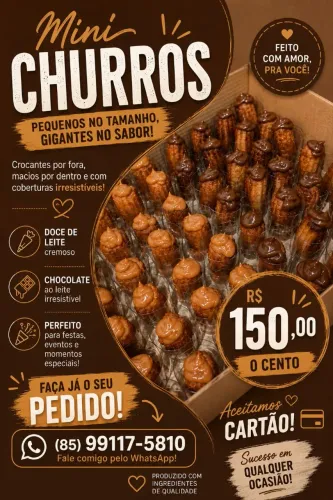 Mini Churros encomenda 