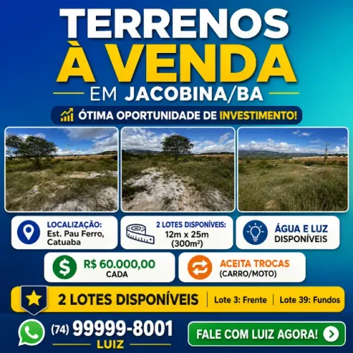 Vendo terreno - Estrada do Pau Ferro, Bairro Catuaba - em frente ao Condomínio VOG