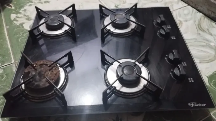 Fogão Cooktop 4 bocas fischer só uma boca funciona