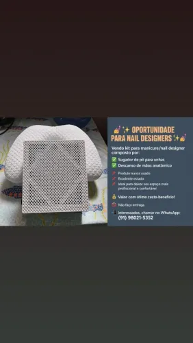 Kit sugador de pó e descanso de mãos