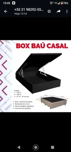 Quarto base box baú casal