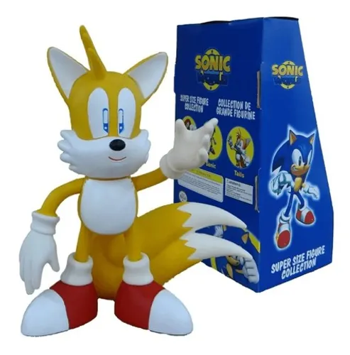 Boneco Miles Tails Sonic Articulado Grande Brinquedo Caixa Original Collection Lançamento