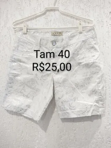 Bermuda branca Tam 40