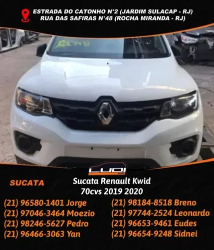 Sucata Renault Kwid 70cvs 2019 2020
