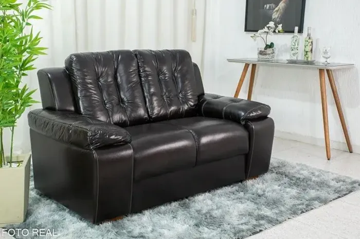 SOFÁ SUPER DESIGN DOIS LUGARES KORINO CAFÉ!!! RF3