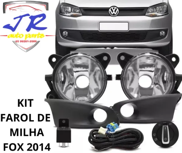 Kit Farol De Milha Fox 2014 2015 Auxiliar Neblina