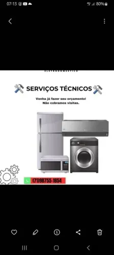 Técnico em refrigeração e máquina de lavar