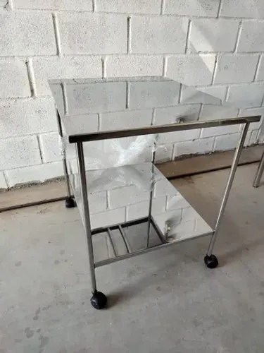 Mesa de Inox - Rodinhas e corte em detalhe (fabricamos)