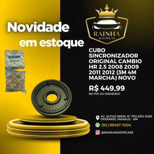 Cubo Sincronizador Original Cambio HR 2.5 2008 2009 2011 2012 (3M 4M Marcha Novo 