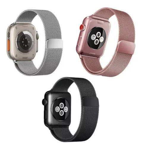 Pulseiras para Smartwatches (Silicone e Aço Inox Magnético)