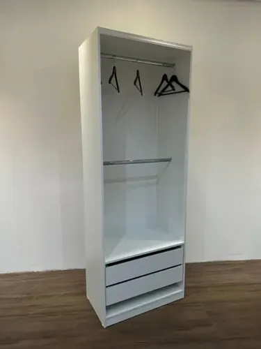 Cabideiro duplo c/ 2 gavetas MDF - closet 