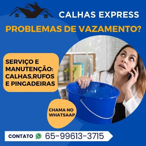Calhas rufos pingadeira e manutenção geral 
