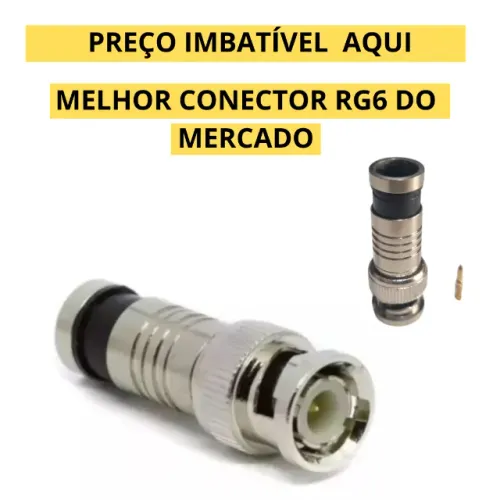 Conector Bnc RG6 cada peça 0,50 centavos
