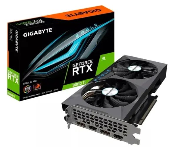 Placa de Vídeo RTX 3060 Ti Gigabyte Eagle OC - Roda Tudo em 1080p!