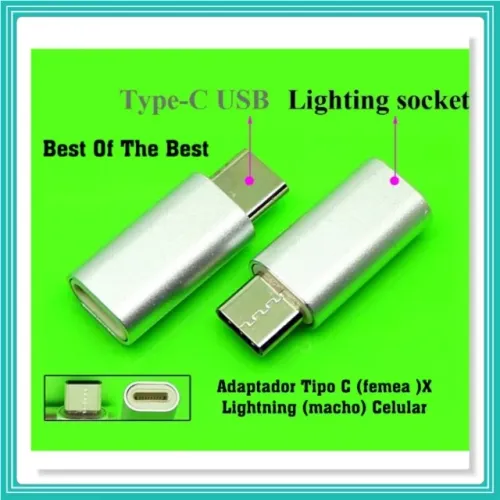 Adaptador De Celular iphone Lightning Fêmea Para Type C macho