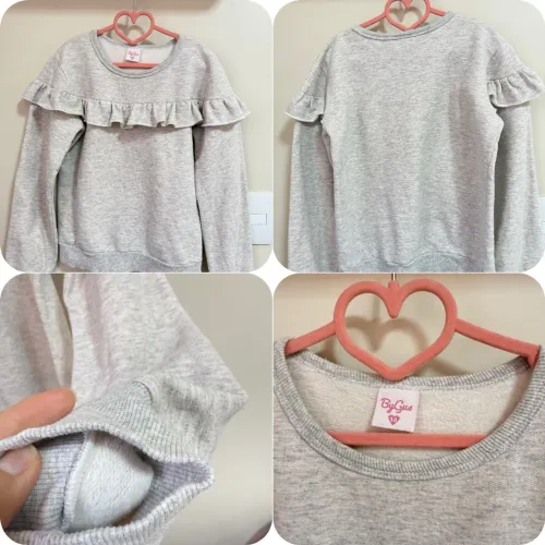 Casaco/blusa Moletom com Babados TAM: 14 anos