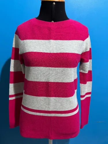 Suéter GAP Algodão Tamanho PP Cor Rosa e Cinza Moletom Feminina Manga Longa