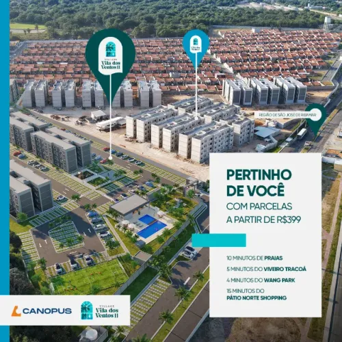 Condomínio Vila dos Ventos II - Apartamento na planta
