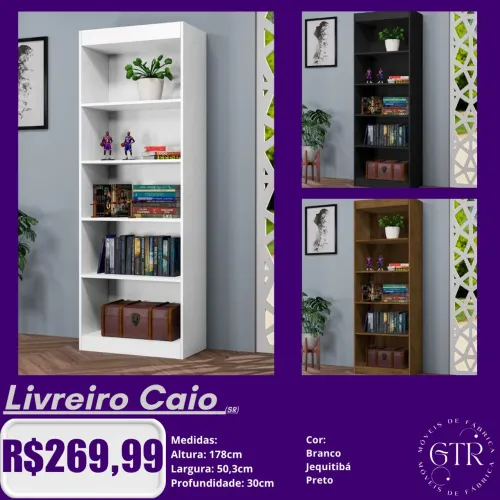 Estante Livreiro Caio - Várias Cores