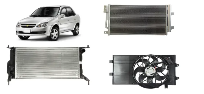Kit Conjunto Radiador Corsa Classic 2011 -2016 Com Ar