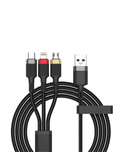 Cabo Usb 3 em 1 iPhone Samsung e Motorola