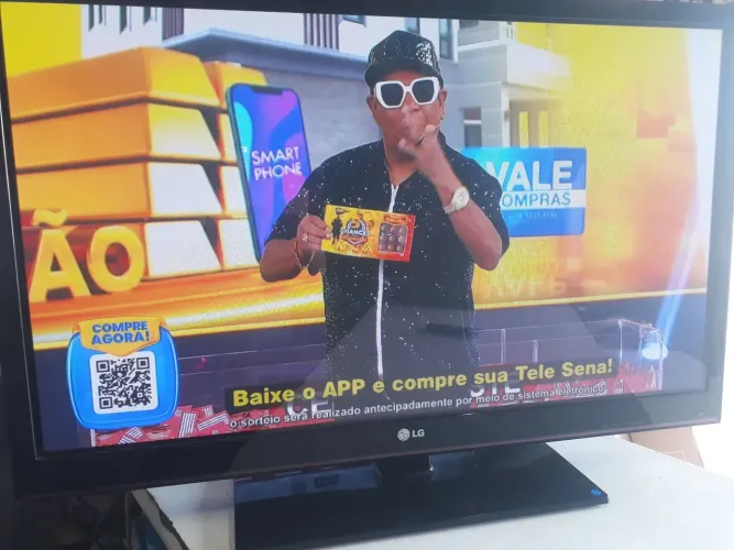 tv lg 42 plasma,com acessórios