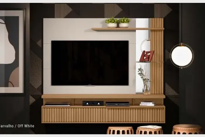 Painel Home Maragogi Linea Brasil Nature/Off White - Entrega Rápida! 