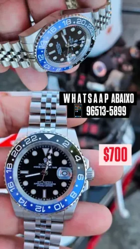 Relógio ROLEX AUTOMÁTICO GMT MASTER II BATMAN JUBILEU