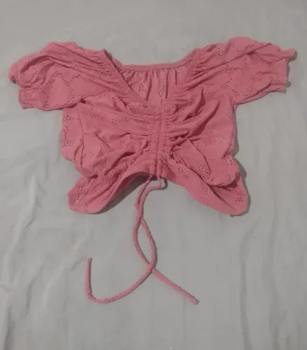 Cropped Rosa Com Amarração