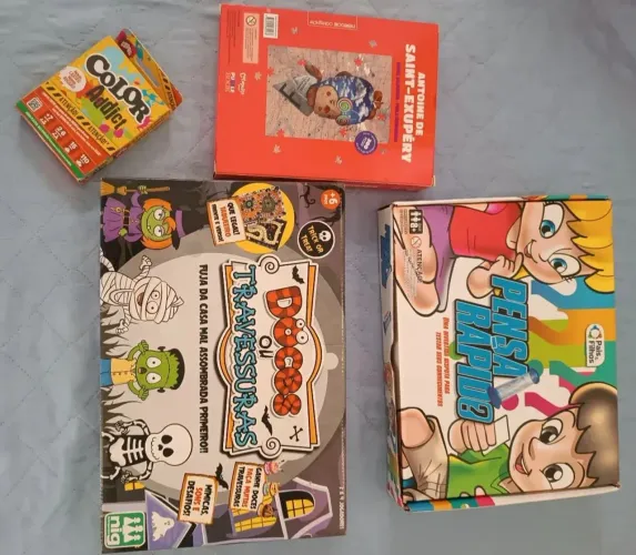 LOTE JOGOS TABULEIRO, CARTAS , QUEBRACABECAS