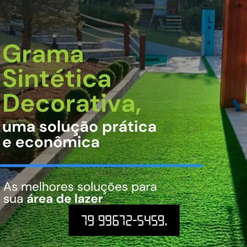 Grama Sintética Decorativa para sua Área de Lazer
