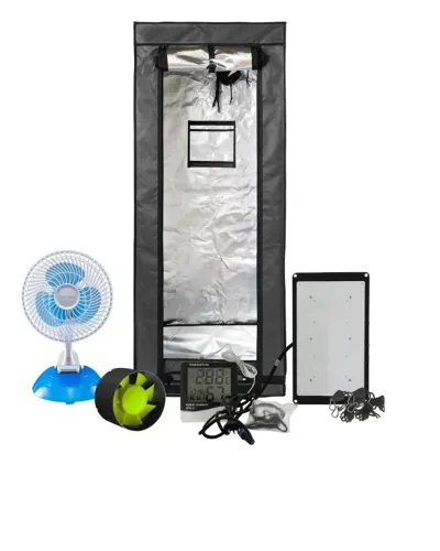 Kit De Cultivo Indoor Grow Completo Estufa 80x80x160 + Luz Quantum Board 100w + Acessórios
