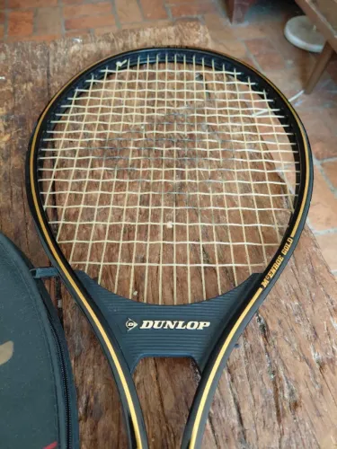 Raquete de Tênis Dunlop McEnroe Gold Mid Size ? Vintage, Original dos Anos 80
