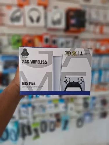 Game Stick 4K M15 Plus com 2 Controles Sem Fio - Entrega em São Luís e região