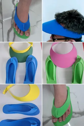 Kit viseira mais chinelo descartável
