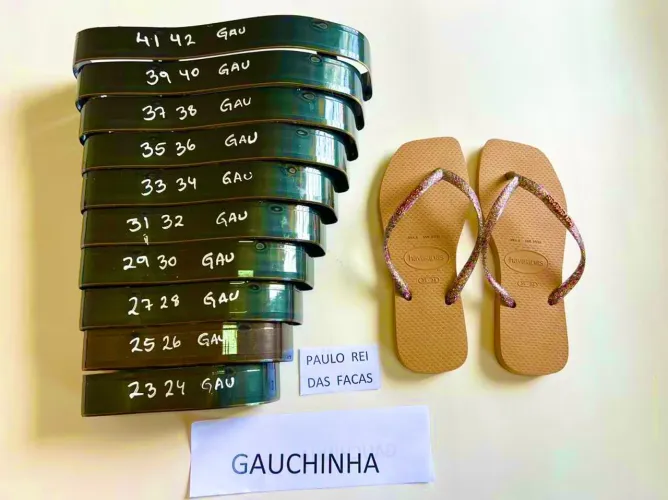 Navalhas facas de corte de chinelo temos dos os modelos