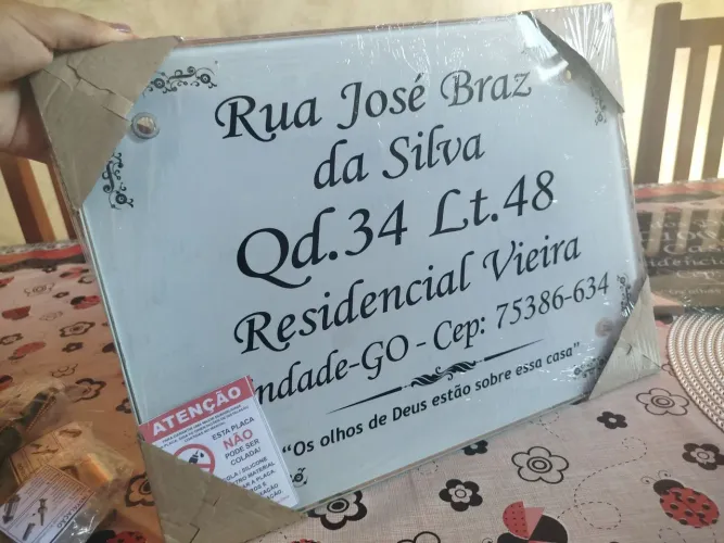 PLACA DE ENDEREÇO