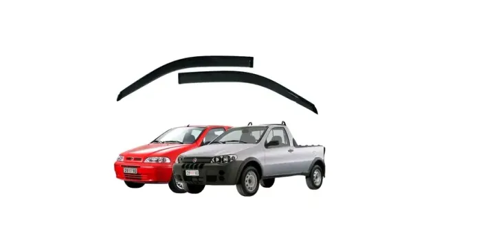 Par de Calhas de Chuva para o Fiat Pálio e Strada 96 - 2006 2 Portas