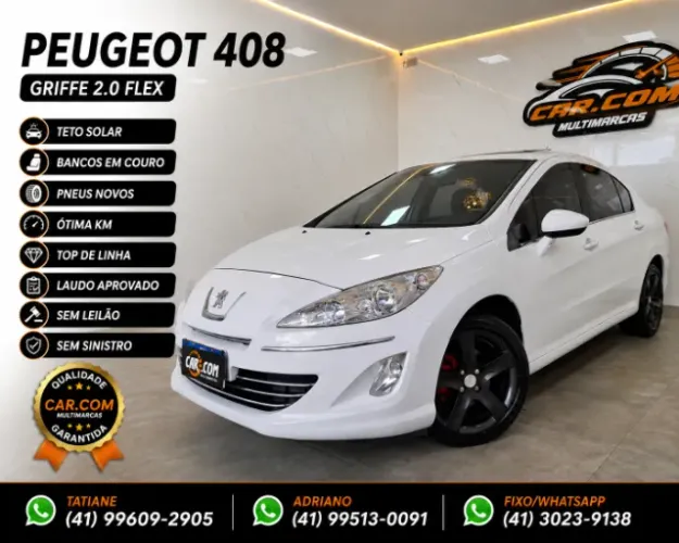 Peugeot 408 Sedan Feline 2.0 Flex 16V 4P Aut. 2012