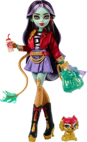 Monster High Jinafire Com Mascote Cão Nublado Yun Yun