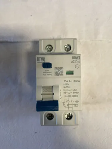 Kit 2 peças IDR Interruptor Diferencial DR Bipolar WEG 25A 30mA RDWS