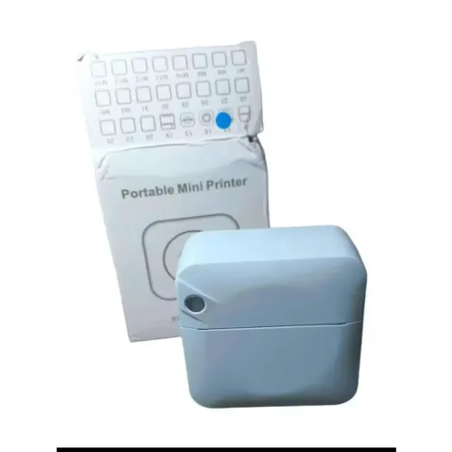 Mini impressora termica com 3 rolos de papel + 1 adesivo 
