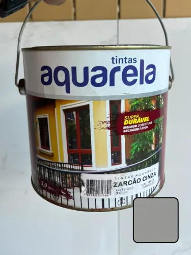Tinta Esmalte Sintético Acetinado 3L Zarcão Cinza - Aquarela