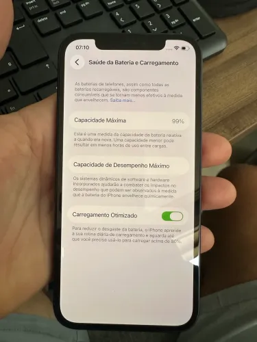 iPhone 12 64g saúde da bateria 99%