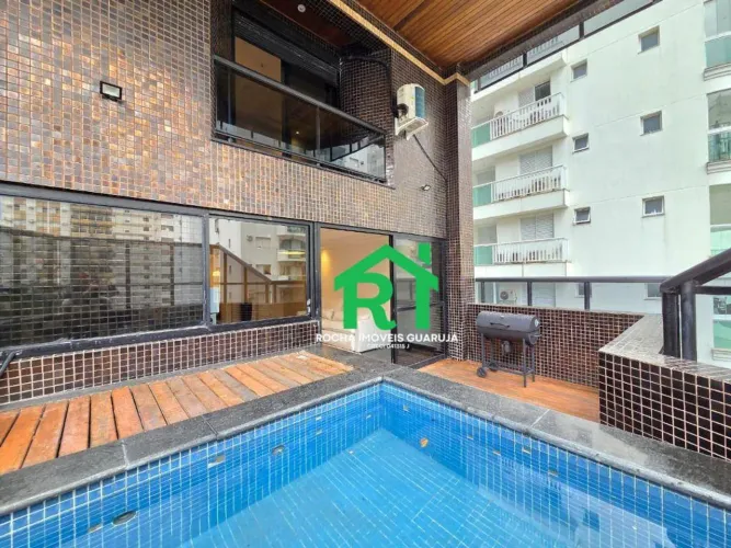 Apartamento à beira mar com 4 Dormitórios, 3 Suítes, Piscina na sacada,2 vaga - Pitangueir
