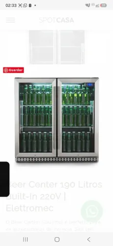 Barbada!Cervejeira Beer Center Goumet - 190 litros de embutir- Elettomec 220 V