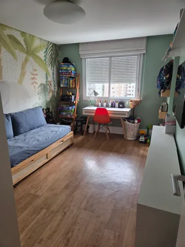Quarto completo Muskinha - cama, mesa estudos, prateleiras e estantes