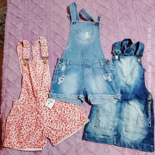 Roupas meninas do 3 ao 6 anos, 6 peças 