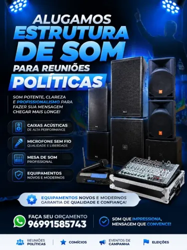 Alugo estrutura de som